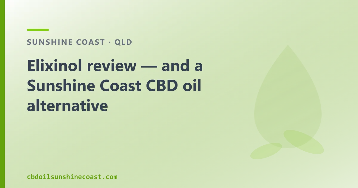 Elixinol review — an Australian CBD Oil Alternative